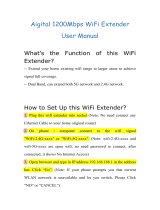 Aigital 1200 Mbps WiFi Extender User manual