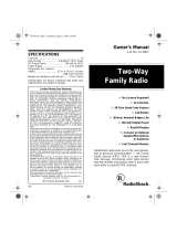 Radio Shack Two-Way Family Radio Owner's manual