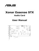 Asus XONAR ESSENCE STX User manual