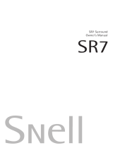 Snell Acoustics SR7 Owner's manual