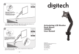 DigiTech Articulating LCD Monitor Desk Mount User manual