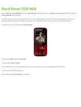 ZEN M18 Hard reset manual