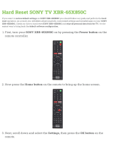 Sony XBR-65X850C Hard reset manual