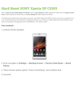 Sony Xperia SP C5303 User manual
