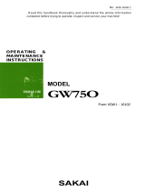 Sakai GW75O Operating & Maintenance Instructions