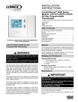 Lennox ComfortSense 3000 (CS3000) 5-2 Day Programmable Thermostats - (51M34, 51M35 and 51M37) Installation guide