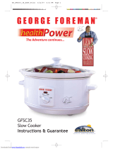 George Foreman GFSC35M Owner's manual