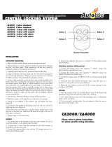 AutoLoc CA2000 User Manual And Installation Manual