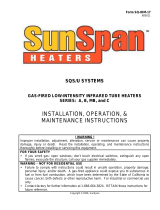SunSpan Heaters A Series Installation, Operation & Maintenance Instructions Manual