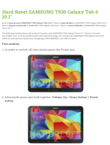 Samsung T530 Galaxy Tab 4 10.1" Hard reset manual