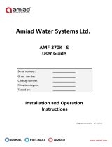amiad AMF-370K-S Installation And Operation Instructions Manual