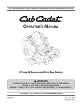 Cub Cadet Z-Force SZ Zero-Turn User manual