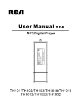 RCA TH103 - TH 103 256 MB Digital Player User manual