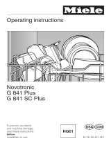 Miele G 841 SC Plus Novotronic User manual