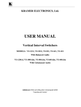 Kramer VS-1001xlm User manual