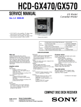 Sony HCD-GX570 - Cd Deck Receiver Component User manual