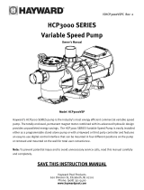 Hayward HCP 3000 Series VSP Pump : HCP3000VSP Owner's manual