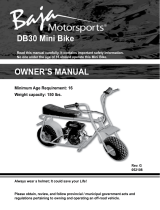 Bajaj Motorsport DB30 Mini Bike Owner's manual