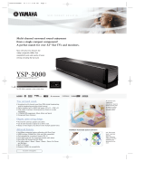 Yamaha YSP 3000 - Digital Sound Projector Home Theater System User manual