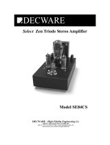 Decware SE84CS Owner's manual