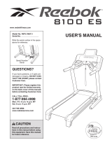 Reebok Fitness 8100 Es Treadmill User manual