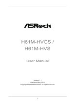 ASROCK H61M-HVS User manual