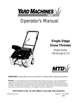 MTD Series 140 through E173 User manual