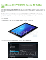 Sony SGP771 Xperia Z4 Tablet LTE User manual