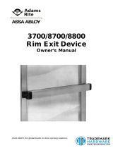 Assa Abloy Adams Rite 8700 Owner's manual