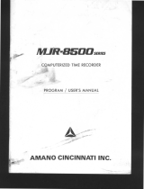 Amano MJR-8500 SERIES Program / Users Manual