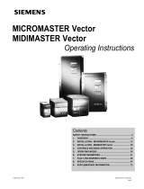 Siemens MICROMASTER Vector Operating Instructions Manual