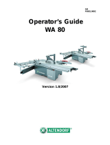 Altendorf WA 80 User manual