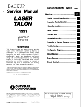 Mitsubishi MOTORS Laser 1991 User manual