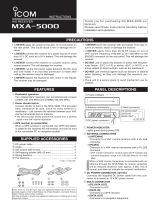 ICOM MXA-5000 Operating instructions