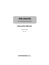 Astrodesign WM-3004HD User manual