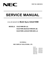 NEC Multi Sync EA221WM-BKB User manual