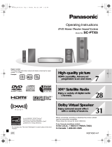 Panasonic SC-PTX5 User manual