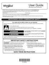 Whirlpool MICROWAVE HOOD COMBINATION User guide