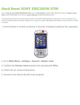Sony Ericsson S700 User manual