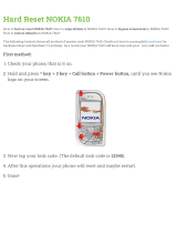Nokia 7610 User manual