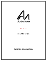 Audio Note M8 Line User manual