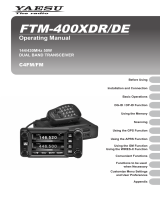 YAESU FTM-400XDR Owner's manual