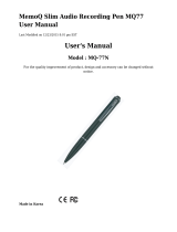 Memoq MQ77 User manual