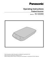 Panasonic KV-SS080 User manual