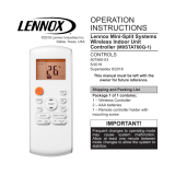 Lennox M0STAT60Q-1 Operation Instructions Manual