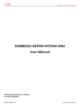 Chima SON8016U GEPON SYSTEM ONU User manual