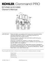 Kohler Command PRO ECV940 Owner's manual