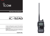 ICOM IC-E92D Owner's manual