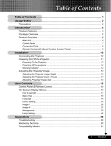 Optoma EP729 User manual