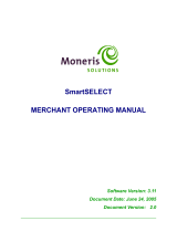 Moneris smartselect Operating instructions